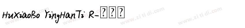 HuXiaoBo YingHanTi R字体转换